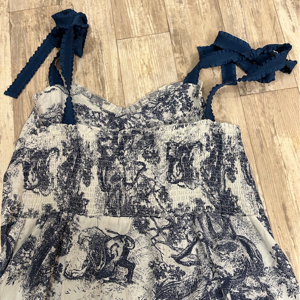 BloomChic Blue and White Toile Dress - Picture 6 of 7